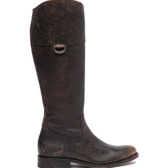 Frye Jayden D Ring Smooth Vintage Leather Boots Rustic Cottagecore Equestrian - Picture 1 of 8